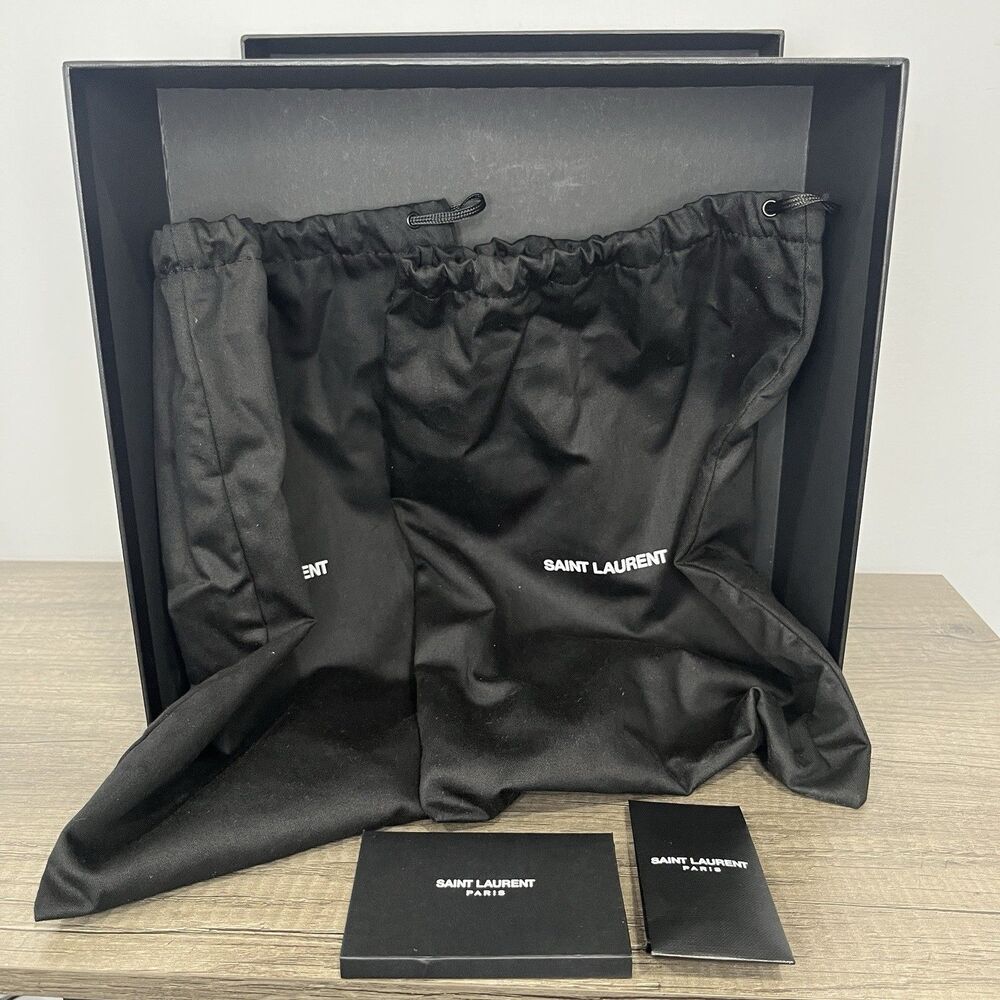 Saint Laurent Cassandra YSL Logo Sandals Black Size 42 Used - Picture 12 of 14